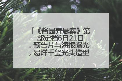 《酱园弄悬案》第一部定档6月21日，预告片与海报曝光，易烊千玺光头造型饰演“周瞎子”