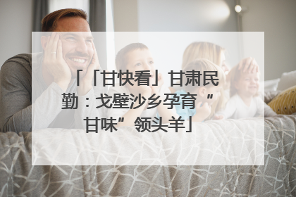 「甘快看」甘肃民勤：戈壁沙乡孕育“甘味”领头羊