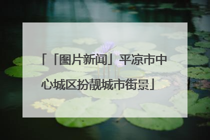 「图片新闻」平凉市中心城区扮靓城市街景