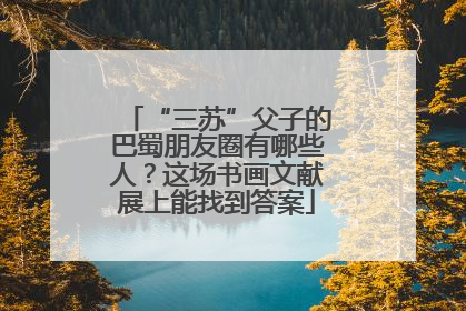“三苏”父子的巴蜀朋友圈有哪些人？这场书画文献展上能找到答案