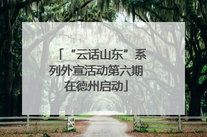 “云话山东”系列外宣活动第六期在德州启动