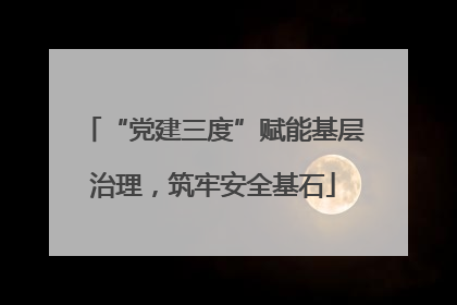 “党建三度”赋能基层治理,筑牢安全基石