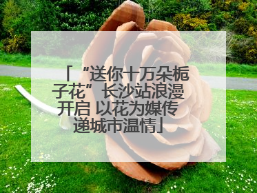“送你十万朵栀子花”长沙站浪漫开启 以花为媒传递城市温情