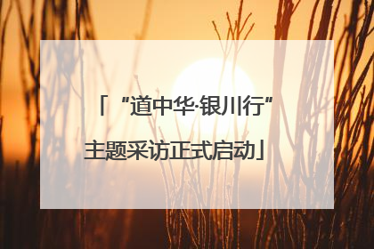 “道中华·银川行”主题采访正式启动