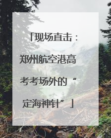 现场直击：郑州航空港高考考场外的“定海神针”