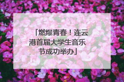 燃爆青春！连云港首届大学生音乐节成功举办