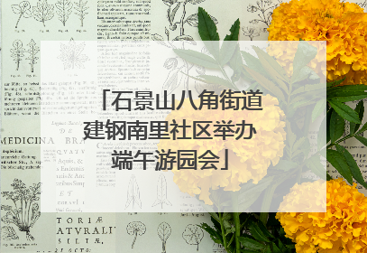 石景山八角街道建钢南里社区举办端午游园会