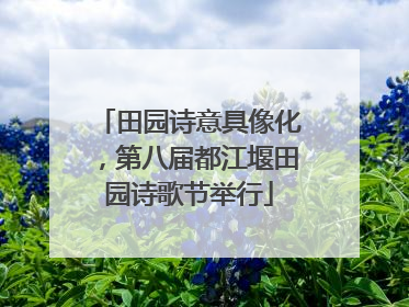 田园诗意具像化，第八届都江堰田园诗歌节举行