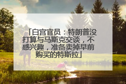 白宫官员：特朗普没打算与马斯克交谈，不感兴趣，准备卖掉早前购买的特斯拉