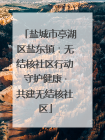 盐城市亭湖区盐东镇：无结核社区行动守护健康 ·共建无结核社区