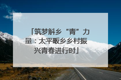 筑梦斛乡“青”力量：太平畈乡乡村振兴青春进行时