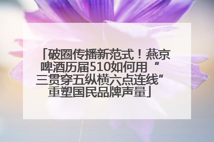 破圈传播新范式！燕京啤酒历届510如何用“三贯穿五纵横六点连线”重塑国民品牌声量