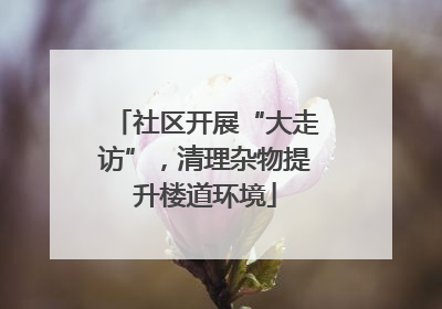 社区开展“大走访”，清理杂物提升楼道环境
