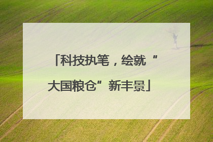 科技执笔，绘就“大国粮仓”新丰景