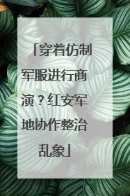 穿着仿制军服进行商演？红安军地协作整治乱象