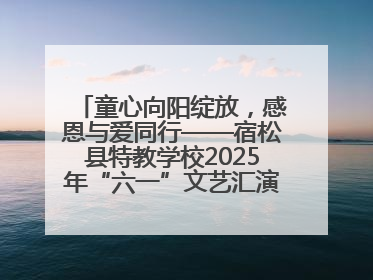 童心向阳绽放，感恩与爱同行——宿松县特教学校2025年“六一”文艺汇演圆满落幕