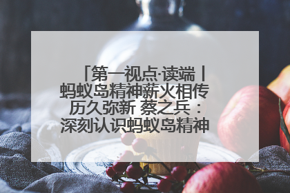 第一视点·读端丨蚂蚁岛精神薪火相传历久弥新 蔡之兵：深刻认识蚂蚁岛精神的“精气神”