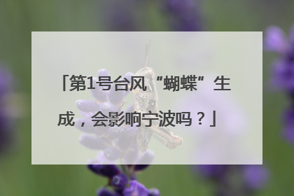 第1号台风“蝴蝶”生成，会影响宁波吗？