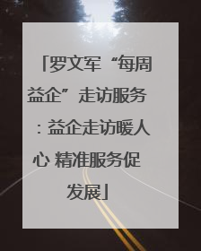 罗文军“每周益企”走访服务：益企走访暖人心 精准服务促发展