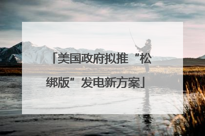 美国政府拟推“松绑版”发电新方案