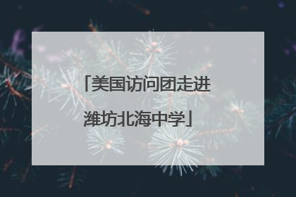 美国访问团走进潍坊北海中学