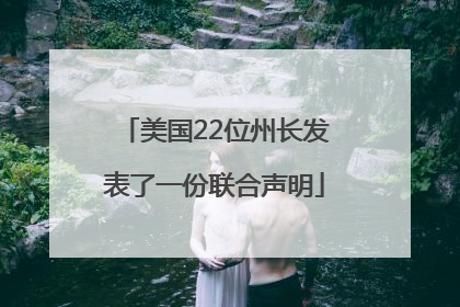 美国22位州长发表了一份联合声明