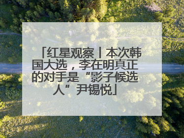 红星观察丨本次韩国大选，李在明真正的对手是“影子候选人”尹锡悦