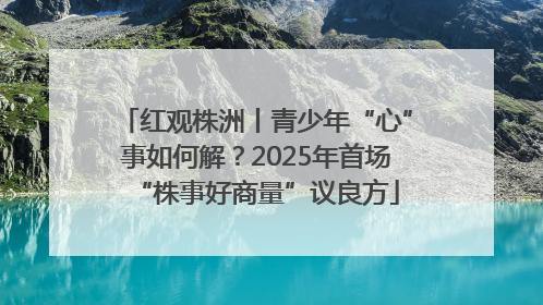 红观株洲丨青少年“心”事如何解？2025年首场“株事好商量”议良方
