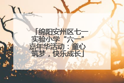 绵阳安州区七一实验小学“六一”嘉年华活动：童心筑梦，快乐成长
