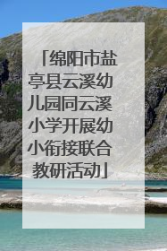 绵阳市盐亭县云溪幼儿园同云溪小学开展幼小衔接联合教研活动