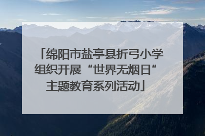 绵阳市盐亭县折弓小学组织开展“世界无烟日”主题教育系列活动