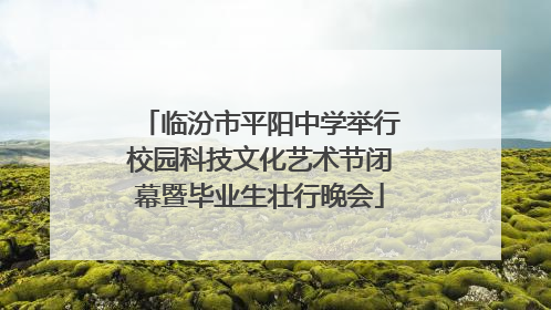 临汾市平阳中学举行校园科技文化艺术节闭幕暨毕业生壮行晚会