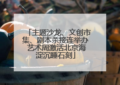主题沙龙、文创市集、剧本杀接连举办 艺术周激活北京海淀沉睡石刻