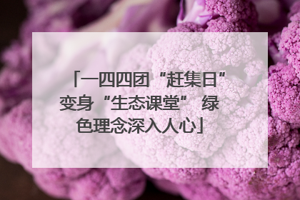 一四四团“赶集日”变身“生态课堂” 绿色理念深入人心