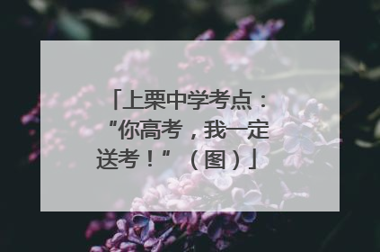 上栗中学考点：“你高考，我一定送考！”（图）