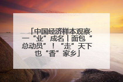 中国经济样本观察·一“业”成名丨面包“总动员”！“走”天下也“香”家乡