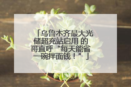 乌鲁木齐最大光储超充站启用 的哥直呼“每天能省一碗拌面钱！”