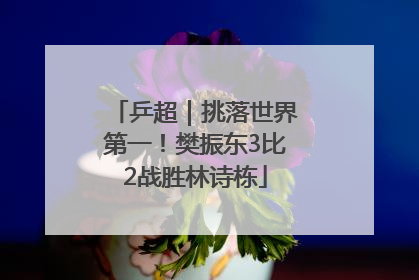 乒超｜挑落世界第一！樊振东3比2战胜林诗栋