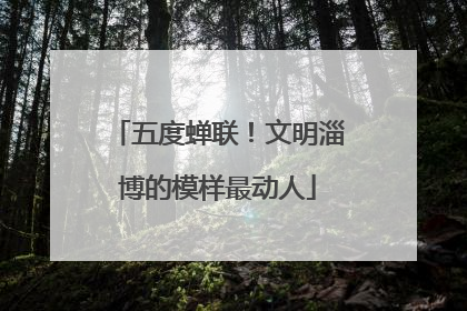 五度蝉联！文明淄博的模样最动人