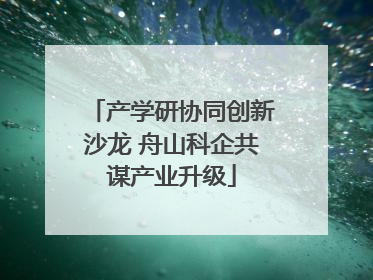 产学研协同创新沙龙 舟山科企共谋产业升级