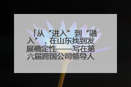 从“进入”到“融入”，在山东找到发展确定性——写在第六届跨国公司领导人青岛峰会开幕之际