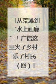 从荒滩到“水上画廊”！广信这里火了乡村 乐了村民（图）