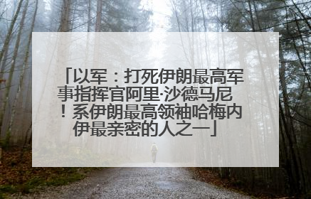 以军：打死伊朗最高军事指挥官阿里·沙德马尼！系伊朗最高领袖哈梅内伊最亲密的人之一