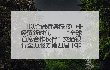 以金融桥梁联接中非经贸新时代——“全球首席合作伙伴”交通银行全力服务第四届中非经贸博览会
