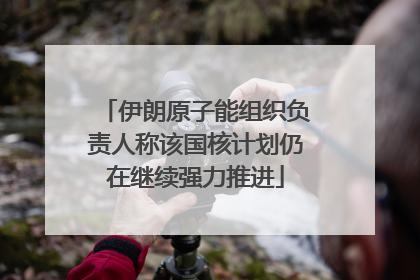 伊朗原子能组织负责人称该国核计划仍在继续强力推进