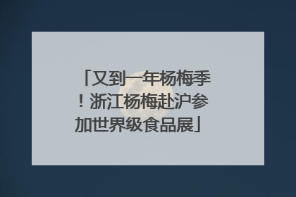 又到一年杨梅季！浙江杨梅赴沪参加世界级食品展