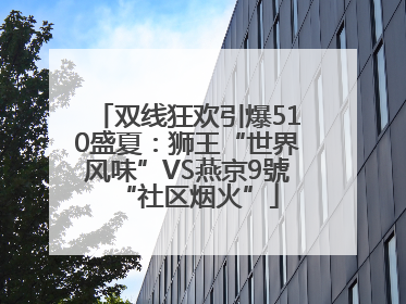 双线狂欢引爆510盛夏：狮王“世界风味”VS燕京9號“社区烟火”