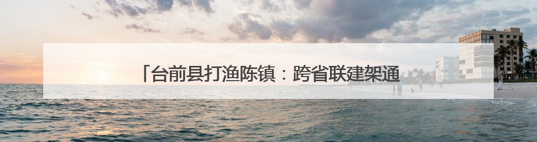 台前县打渔陈镇：跨省联建架通“连心桥” 惠及民生促振兴
