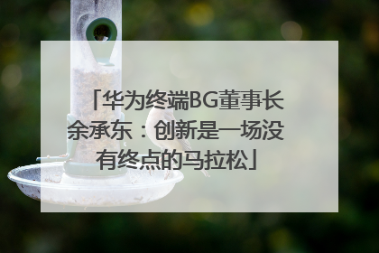 华为终端BG董事长余承东：创新是一场没有终点的马拉松