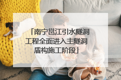 南宁邕江引水隧洞工程全面进入主隧洞盾构施工阶段